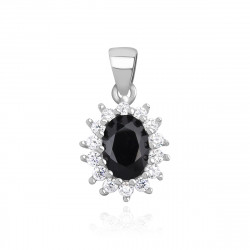 Pandantiv argint cu piatra neagra DiAmanti Z1102CR_B-DIA (Argint 925‰ 1,2 g.)